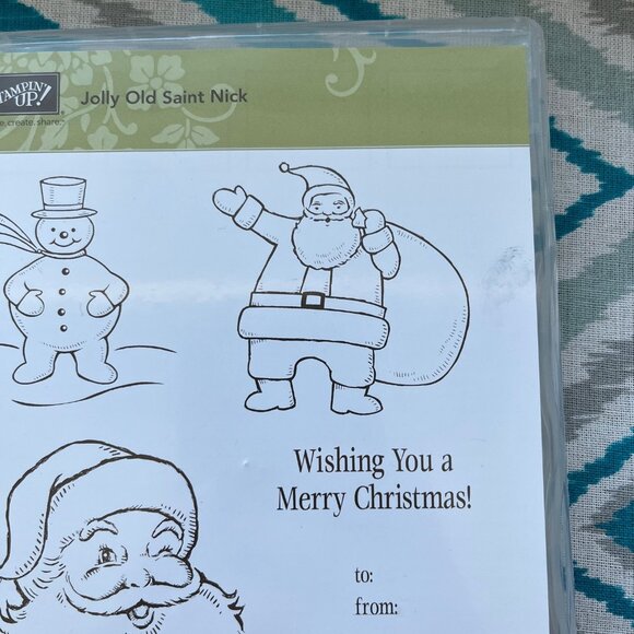 Stampin' Up! Jolly Old Saint Nick Clear Mount Cling Stamps, Set of 6 Stamps - Picture 3 of 7